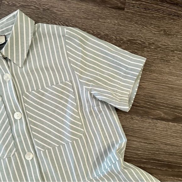 Tuckernuck Celadon Green Stripe Meryl Shirt Dress - Picture 4 of 8